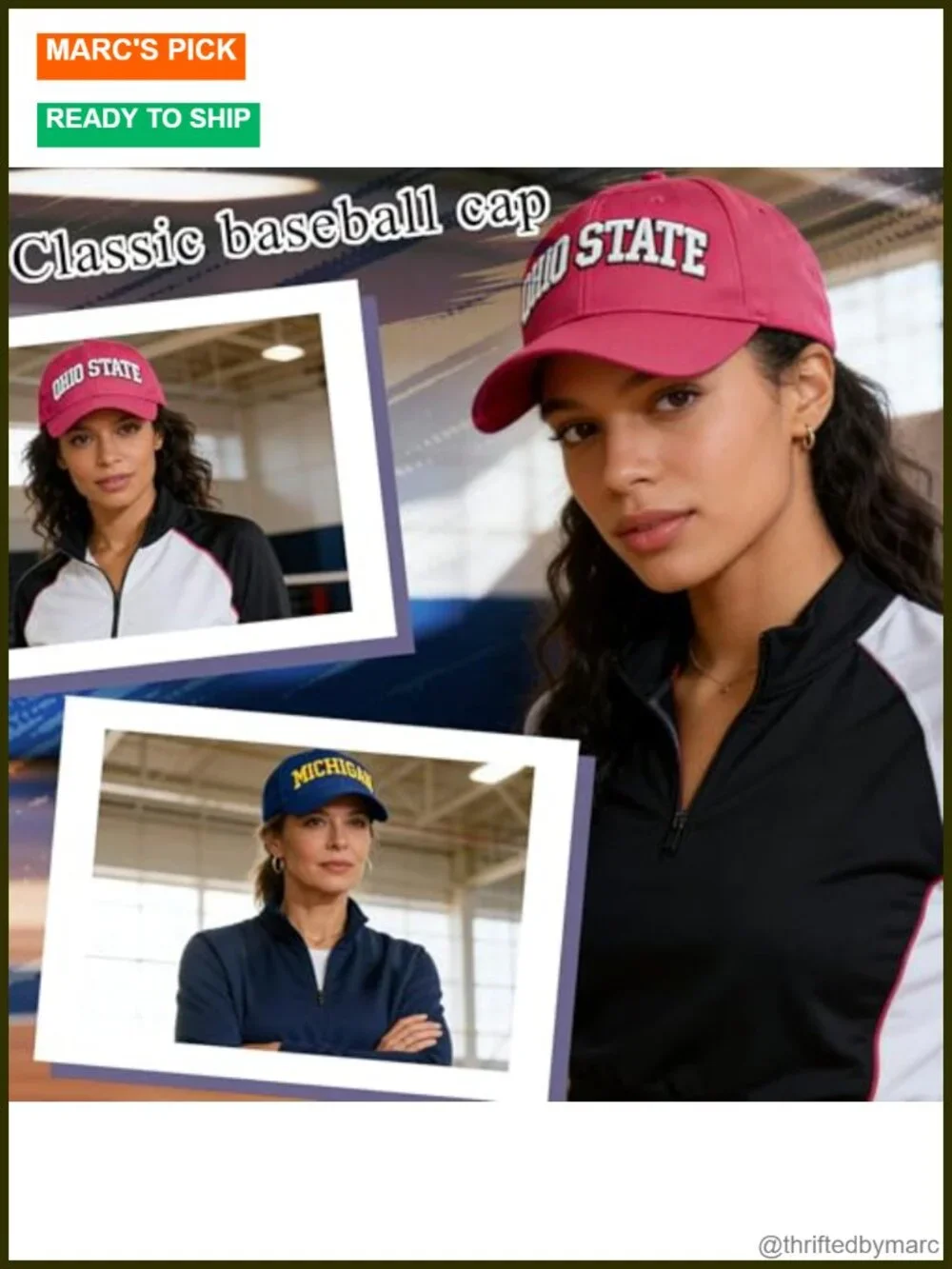 Unisex Baseball Cap Adjustable Vintage Brass Buckle Embroidery Breathable